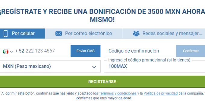 1xBet registro: c&oacute;mo crear una cuenta y apostar
